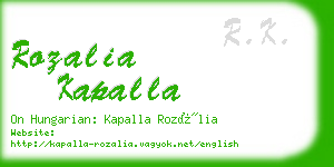 rozalia kapalla business card